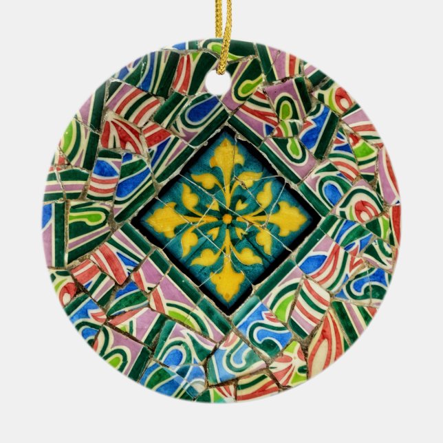 Park Guell mosaics Ceramic Ornament (Front)