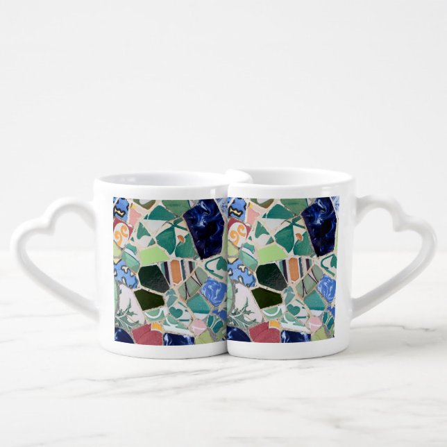 Park Guell mosaics Coffee Mug Set (Front Nesting)