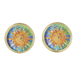 Park Guell mosaics Cufflinks