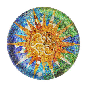 Park Guell mosaics Cutting Board