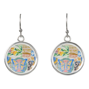 Park Guell mosaics Earrings