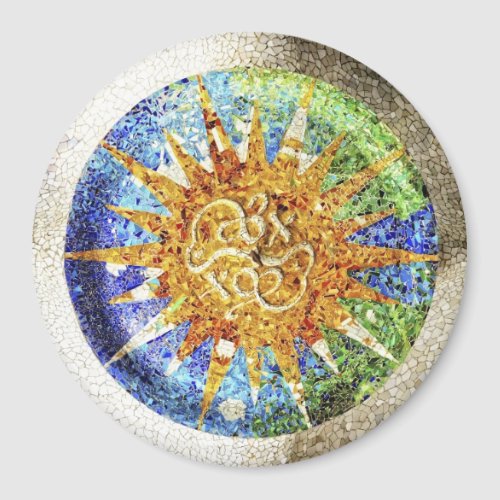 Park Guell mosaics Magnet