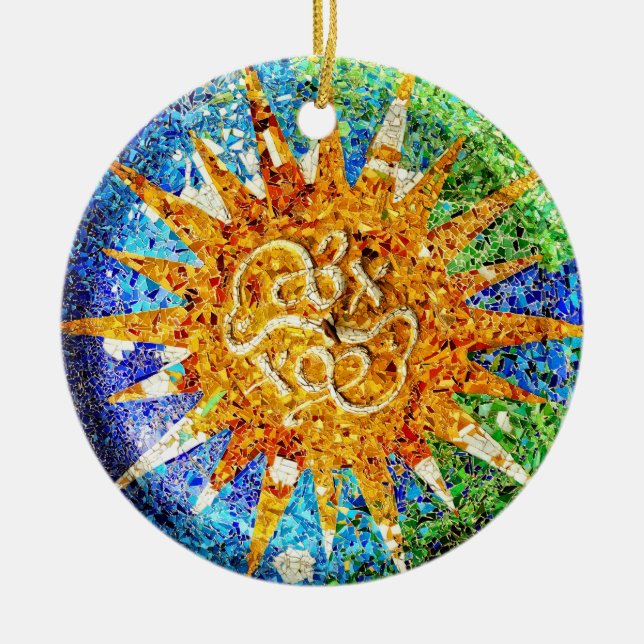 Park Guell mosaics Ornament (Front)