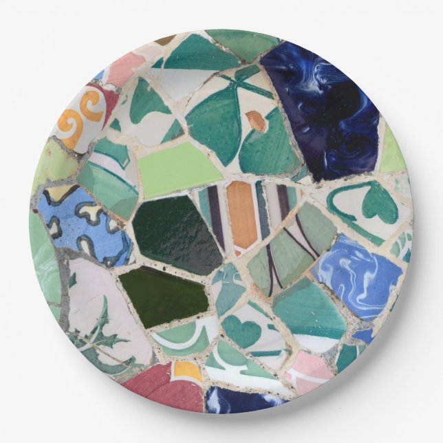 Park Guell mosaics Paper Plates (Front)