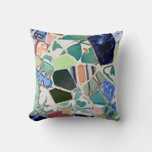 Park Guell mosaics pillow (Front)
