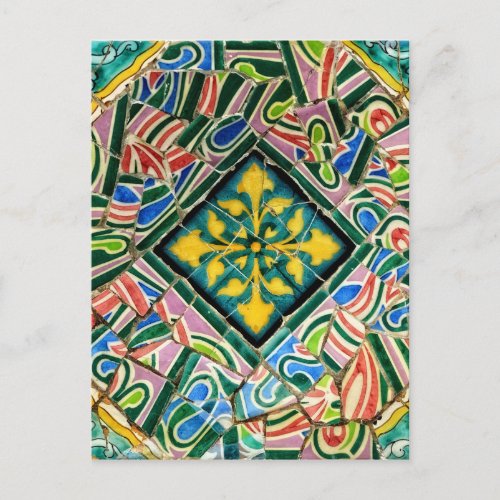 Park Guell mosaics Postcard