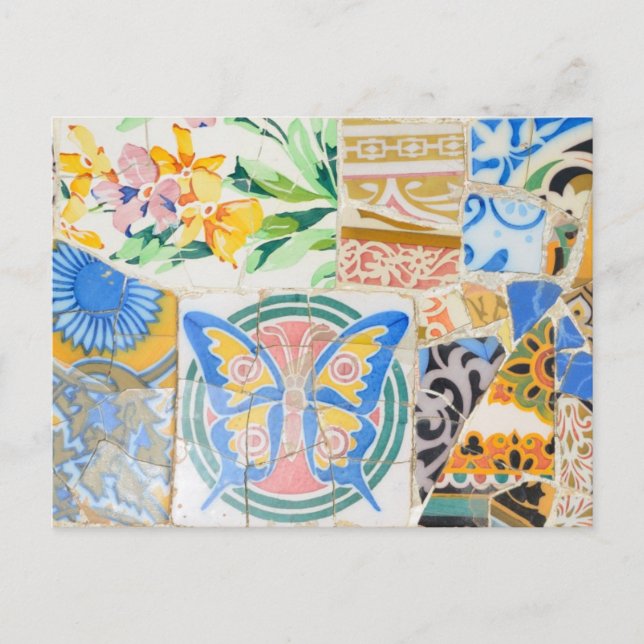 Park Guell mosaics Postcard (Front)