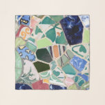 Park Guell mosaics Scarf<br><div class="desc">Park Güell in Barcelona,  Spain. One of the best known example of Antoni Gaudí architecture. Color photograph.</div>