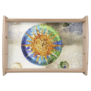 Park Guell mosaics Serving Tray