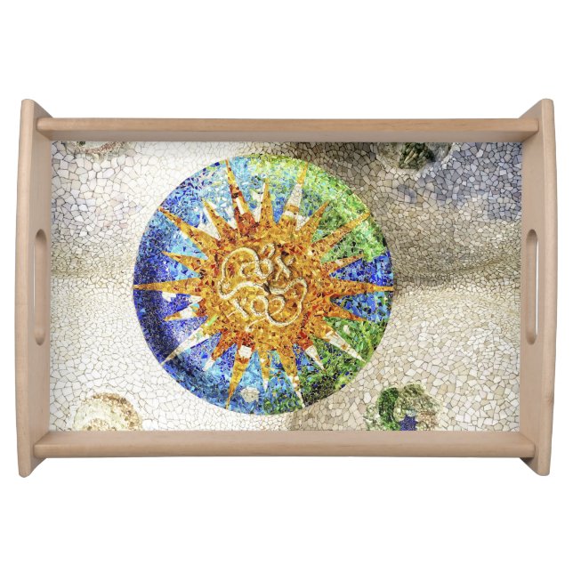 Park Guell mosaics Serving Tray (Front)