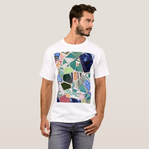 Park Guell mosaics T_Shirt