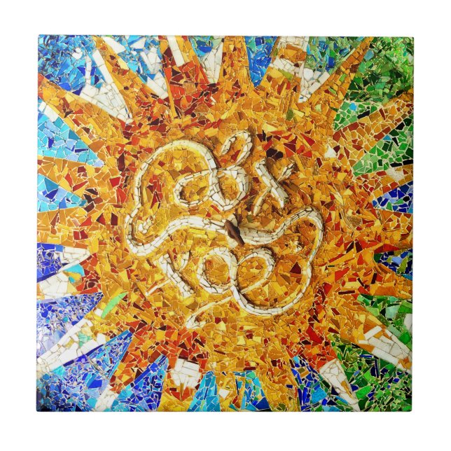 Park Guell mosaics tile (Front)