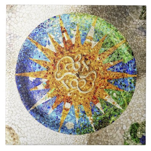 Park Guell mosaics tile
