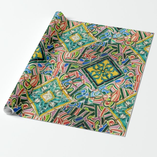 Park Guell mosaics Wrapping Paper (Unrolled)