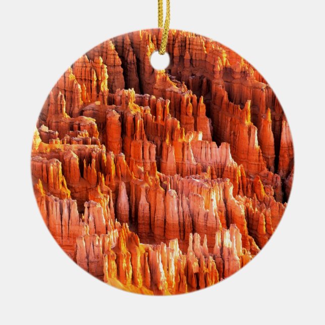Park Hoodoos Formations Bryce Canyon Utah Ceramic Ornament (Front)