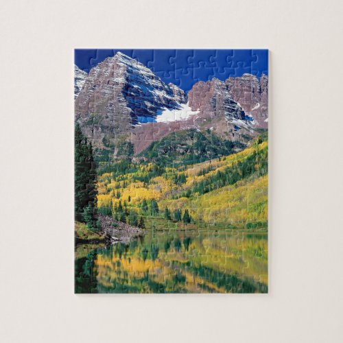 Park Maroon Bells White River Forest Colorado Jigsaw Puzzle