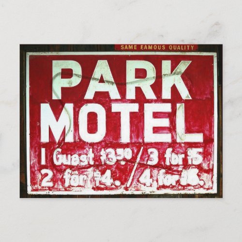 Park Motel Postcard