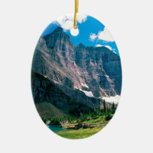 Park Near Iceberg Lake Glacier Montana Ceramic Ornament
