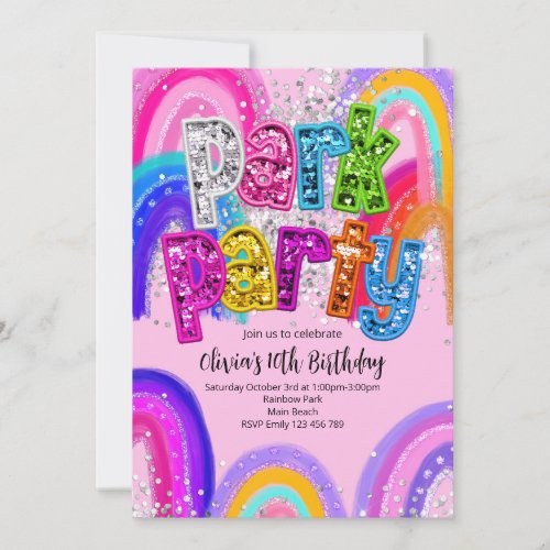 Park Party Birthday Invitation