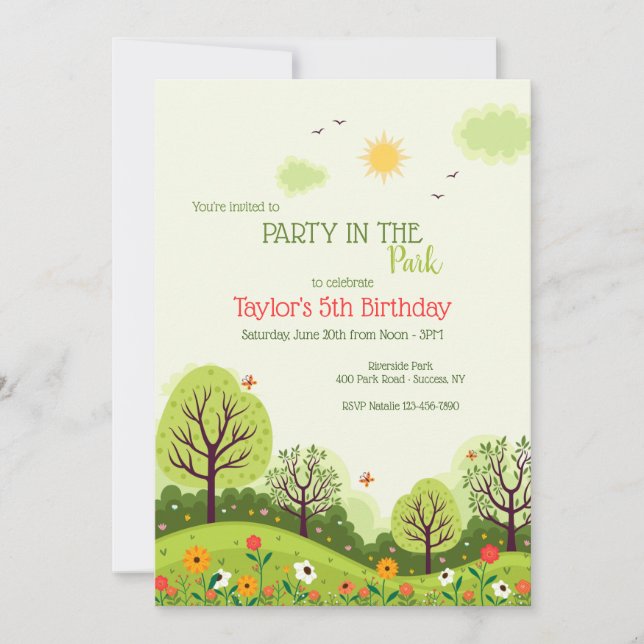 Park Party Invitation (Front)