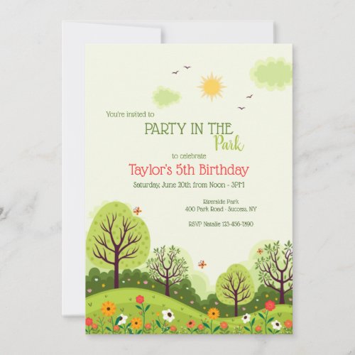 Park Party Invitation