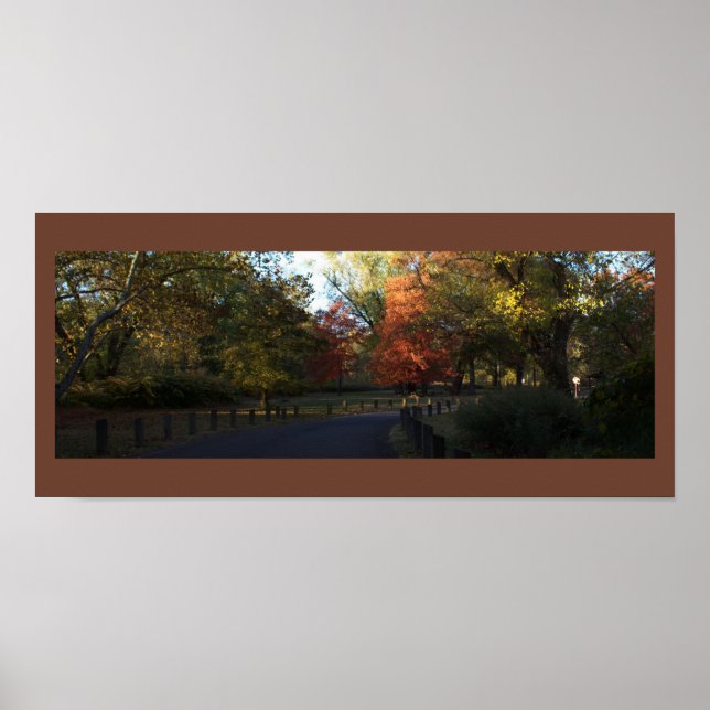 Park Pathway at Autumn Poster (Front)