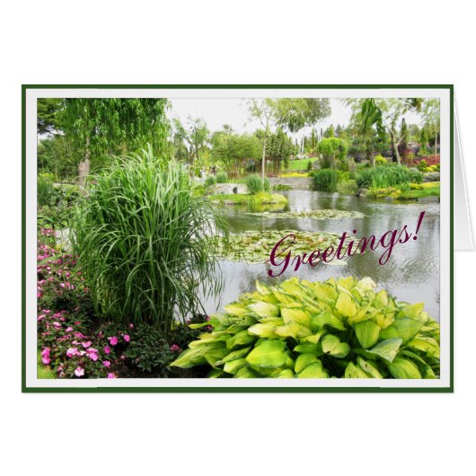 Park Photo Beautiful Hosta customizable Frame Cards (Front Horizontal)