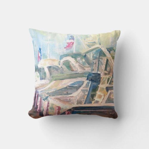Park Place Boat Club OHio  Throw Pillow