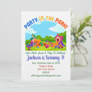Park Playground Outdoor Picnic Birthday Invitation