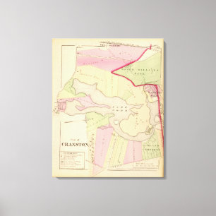 Park Pond Roger Williams Park  Atlas Map Canvas Print