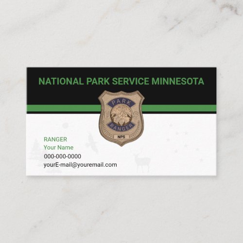 Park Ranger Business Card