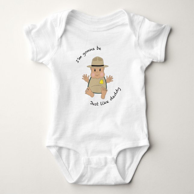 Park ranger daddy baby bodysuit (Front)