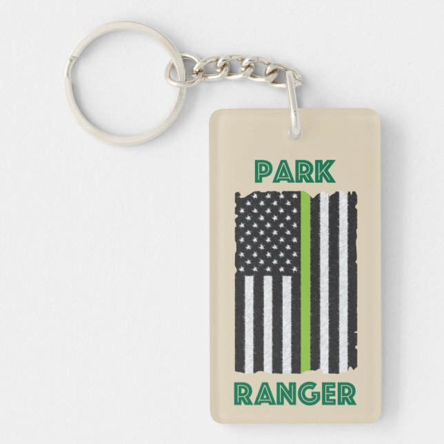 Park Ranger Flag Keychain (Front)