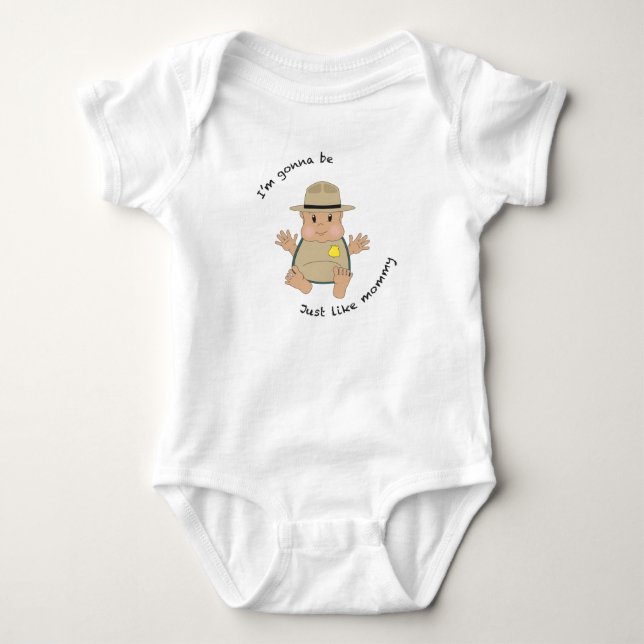 Park ranger mommy baby bodysuit (Front)