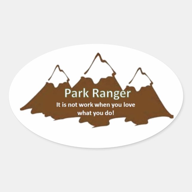 Park Ranger Oval Sticker (Front)