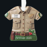 Park Ranger Shirt Personalized Christmas Ornament<br><div class="desc">Celebrate the holidays with a unique and thoughtful gift for the park ranger in your life! Our personalized Park Ranger Shirt Ornament is the perfect way to add a touch of nature and festive cheer to your Christmas tree.</div>