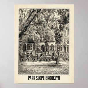 Park Slope Brooklyn New York Poster