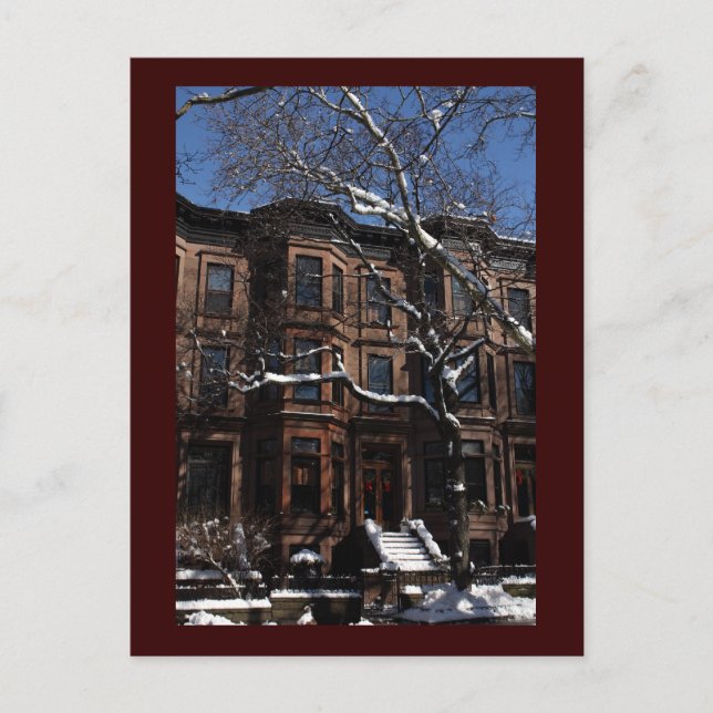 Park Slope, Brooklyn, NY Brownstone Postcard (Front)