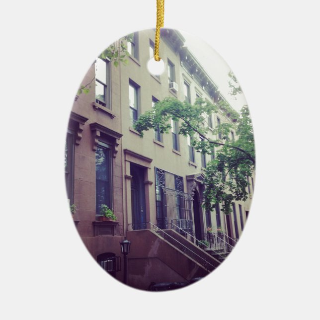 Park Slope Ceramic Ornament (Front)