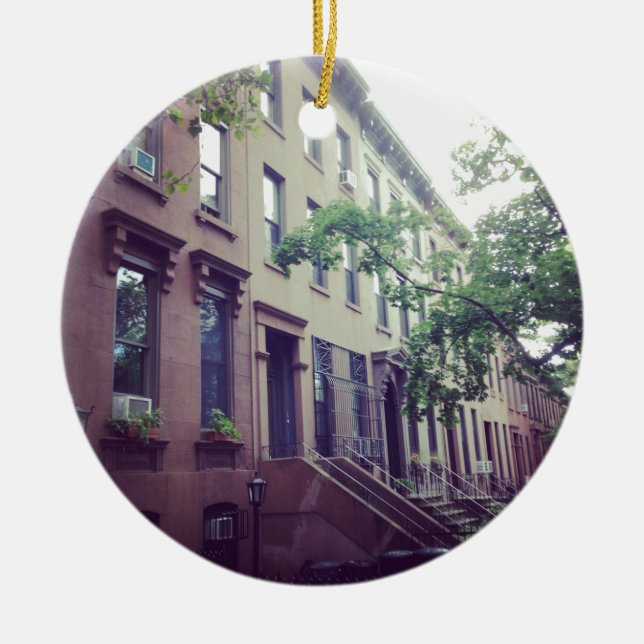 Park Slope Ceramic Ornament (Front)