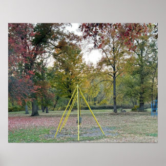 Park Swings in Autumn Poster