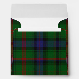 Park tartan green blue plaid envelope