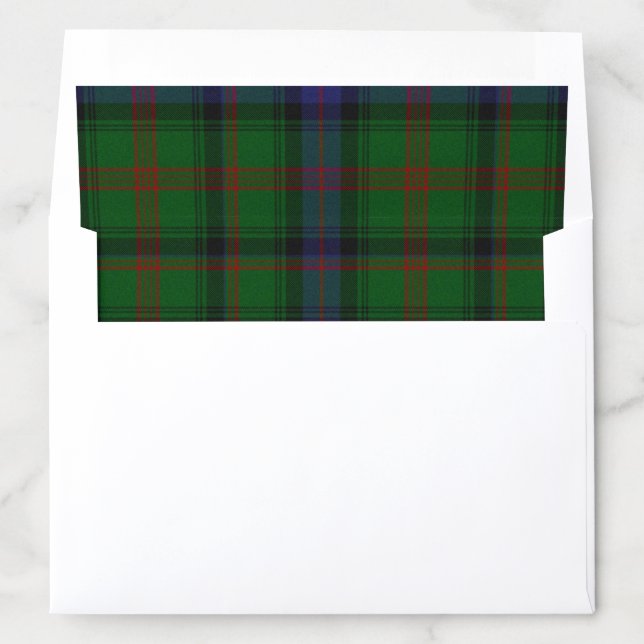 Park tartan green blue plaid envelope liner (In Envelope)