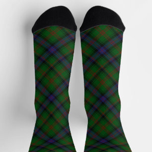 Park tartan green blue plaid socks