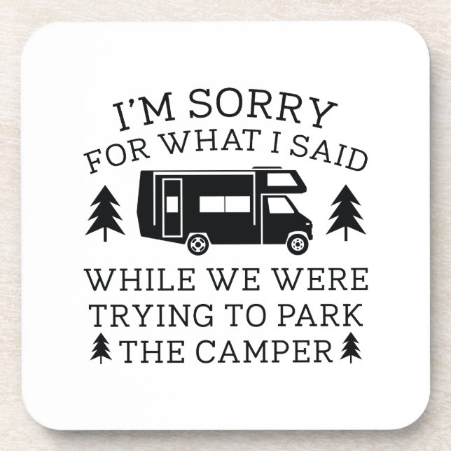 Park The Camper Beverage Coaster (Front)