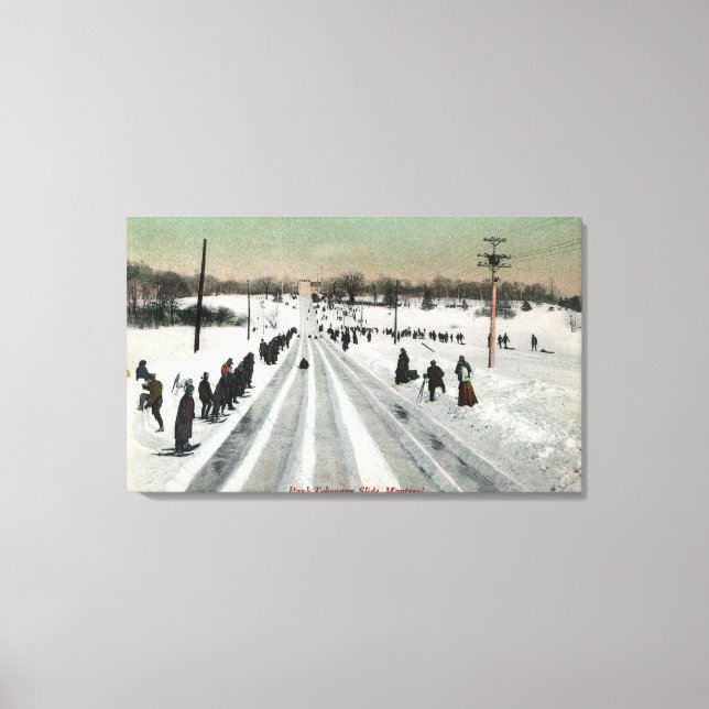 Park Toboggan Slide ViewMontreal, Canada Canvas Print (Front)