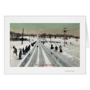 Park Toboggan Slide ViewMontreal, Canada Cards
