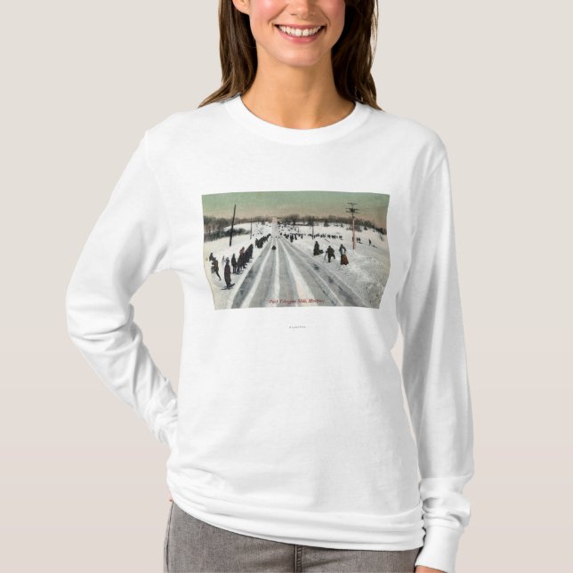 Park Toboggan Slide ViewMontreal, Canada T-Shirt (Front)