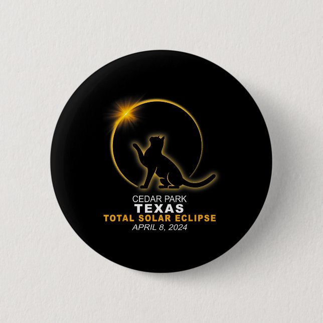 Park Total Solar Eclipse Apr 8 2024  Button (Front)