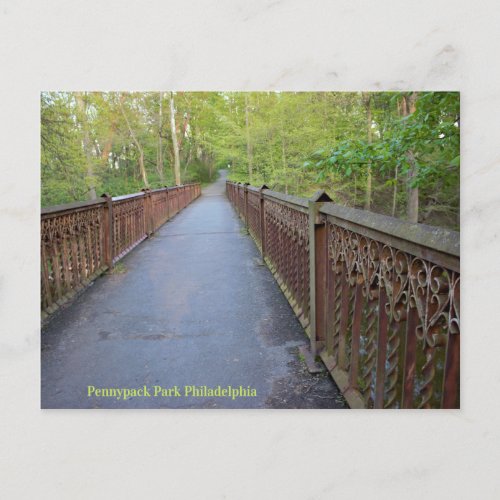 Park Walking Bridge Postcard